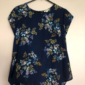 Lily White blouse- Navy